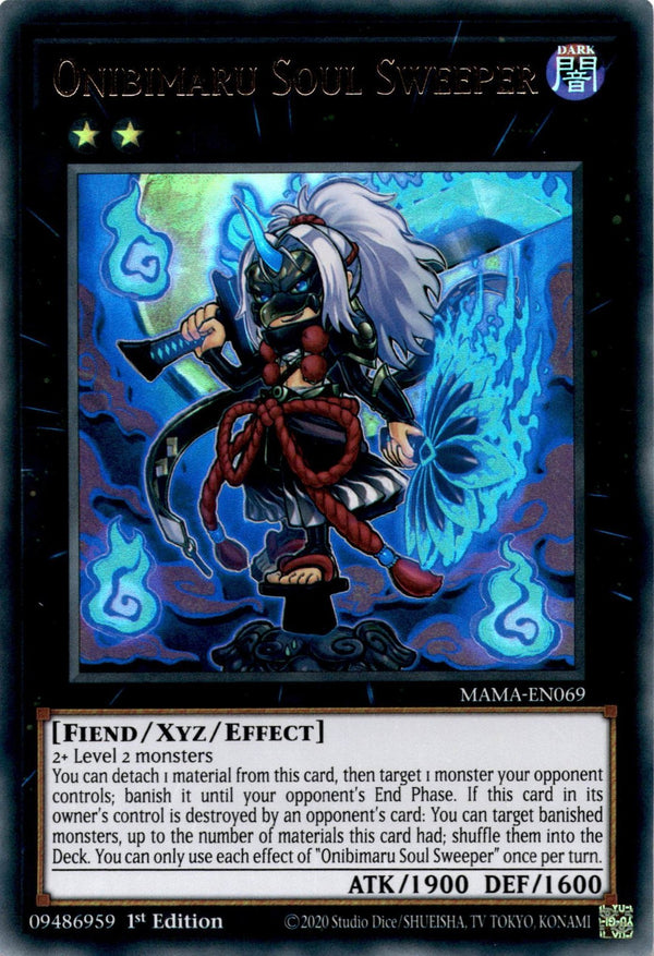 Yugioh Onibimaru Soul Sweeper MAMA-EN069 Ultra Rare 1st Edition NM