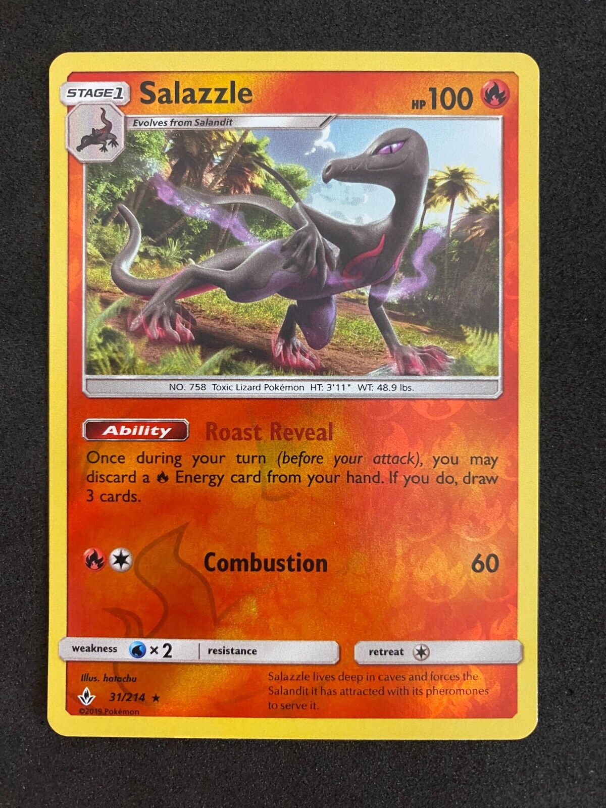 Pokemon Salazzle 31/214 Unbroken Bonds Reverse Holo NM