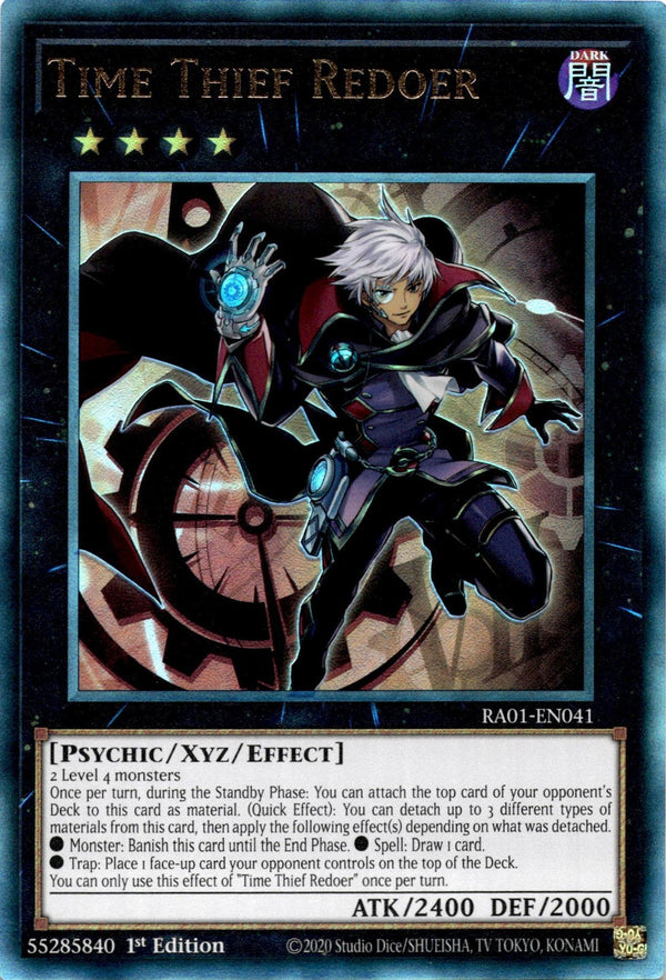 Yugioh Time Thief Redoer RA01-EN041 Ultimate Rare 1st Edition NM