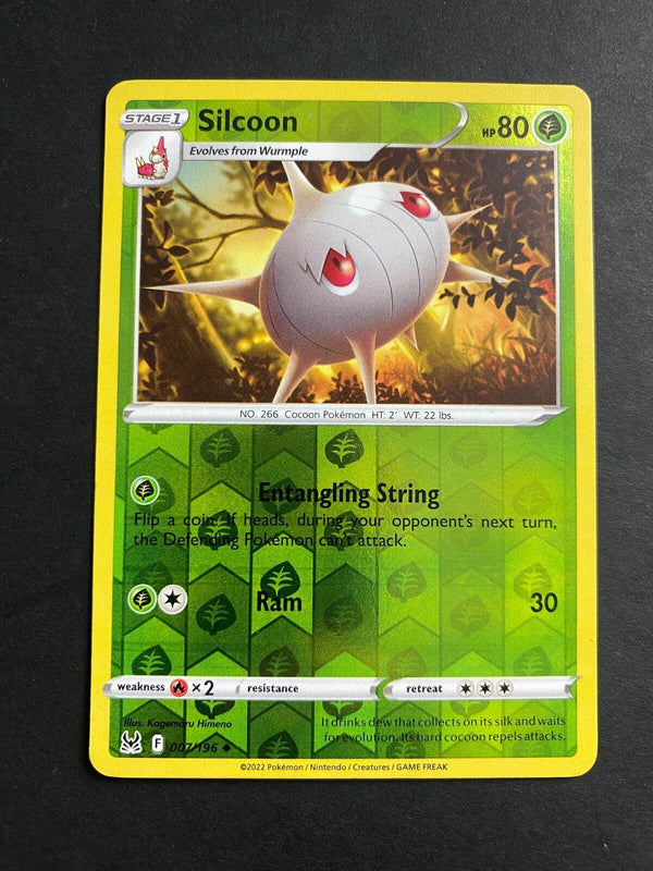 Pokemon Silcoon 007/196 Lost Origin Reverse Holo VLP/NM