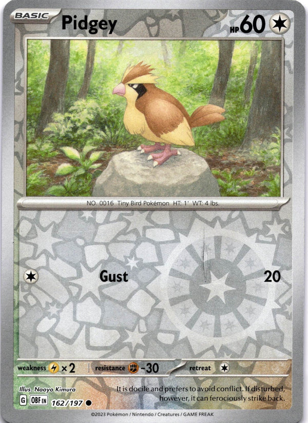 Pokemon Pidgey 162/197 Obsidian Flames Reverse Holo NM