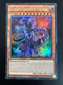 Yugioh Ultimate Conductor Tyranno SR04-EN001 Ultra Rare 1st Ed Heavily Played