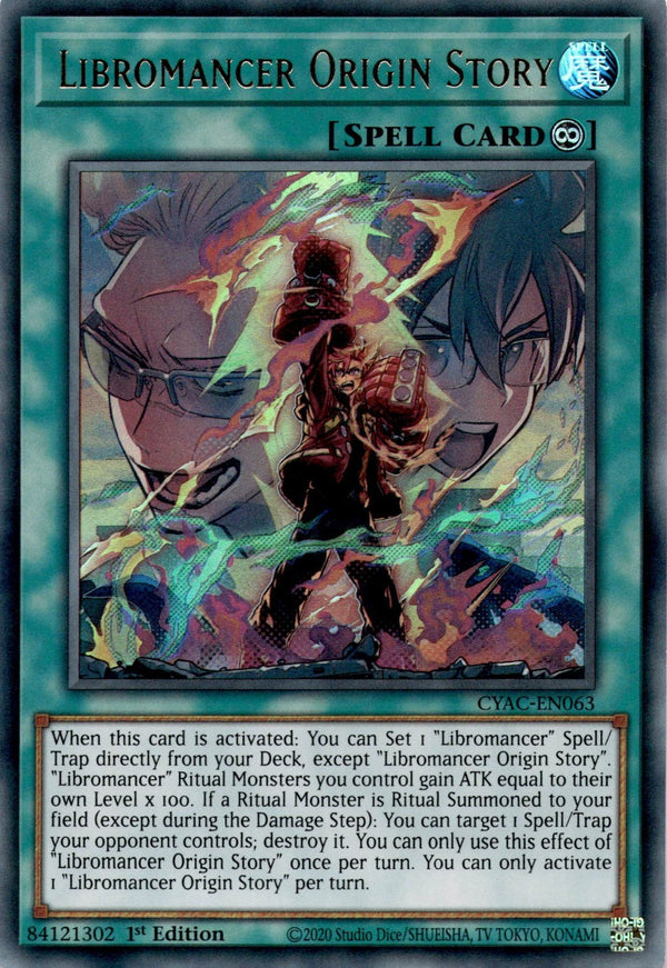 Yugioh Libromancer Origin Story CYAC-EN063 Ultra Rare 1st Edition NM