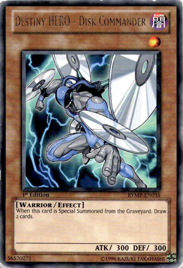 Yugioh Destiny HERO - Disk Commander RYMP-EN035 Rare 1st Edition HP