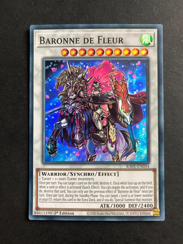 Yugioh Baronne de Fleur RA01-EN034 Super Rare 1st Edition NM