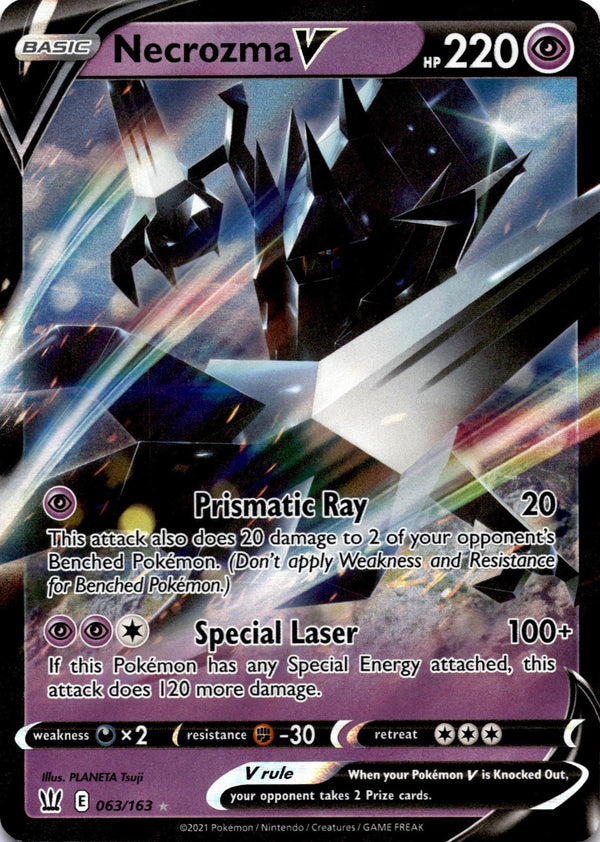 Pokemon Necrozma V 063/163 Battle Styles Full Art Holo NM