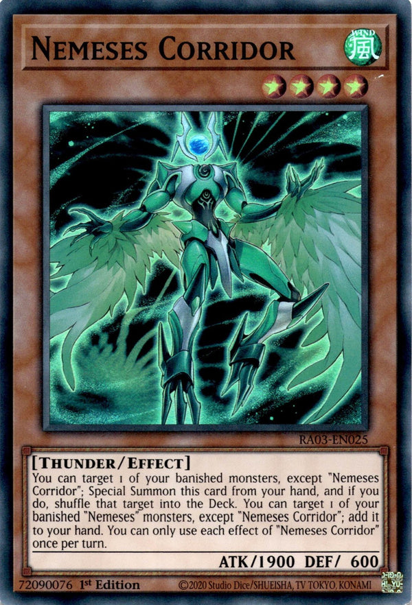 Yugioh Nemeses Corridor RA03-EN025 Super Rare 1st Edition NM