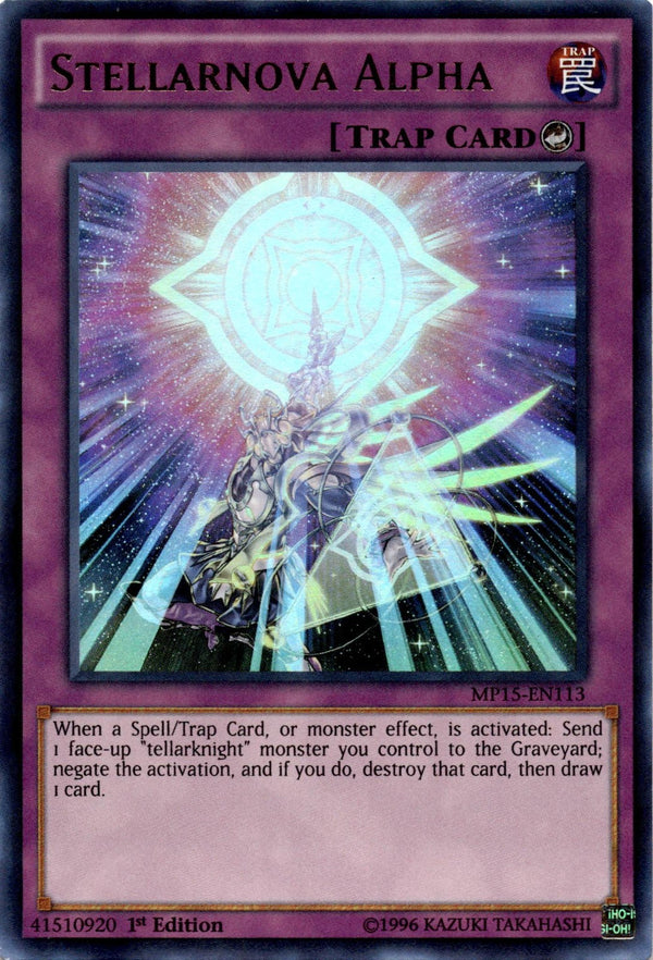 Yugioh Stellarnova Alpha MP15-EN113 Ultra Rare 1st Edition HP/MP