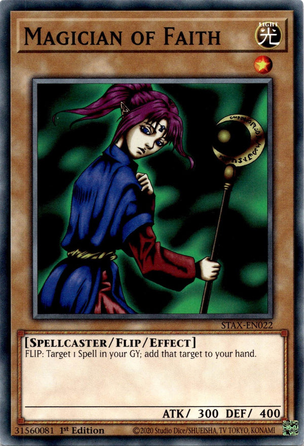 Yugioh Magician of Faith STAX-EN022 Common 1st Edition NM