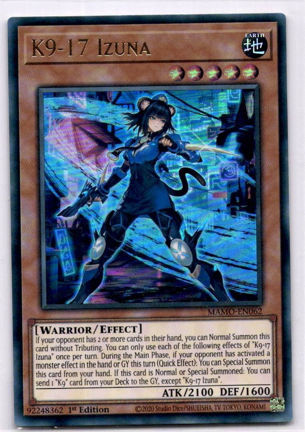 Yugioh K9-17 Izuna MAMO-EN062 Ultra Rare 1st Edition NM