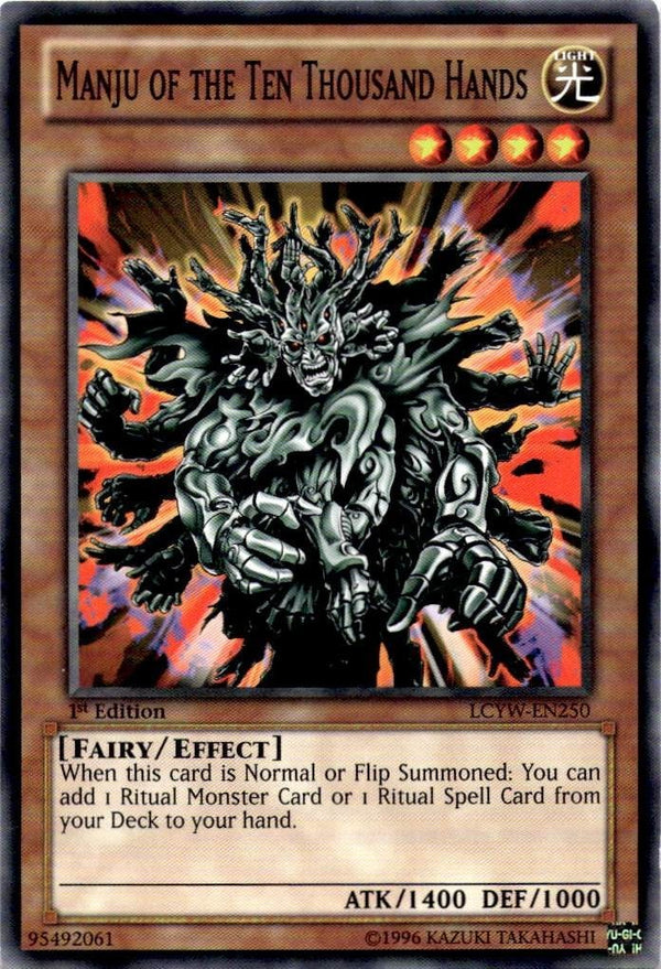 Yugioh Manju of the Ten Thousand Hands LCYW-EN250 Common 1st Edition NM