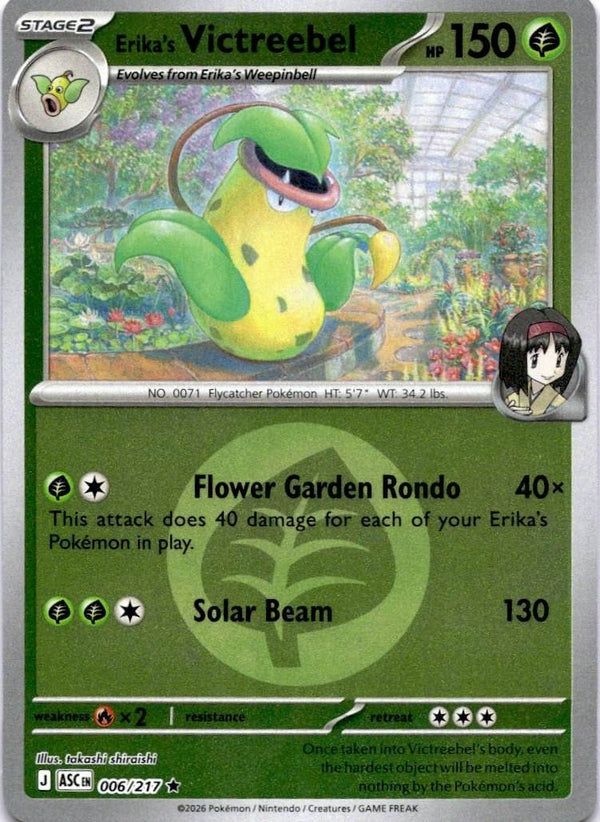 Pokemon Erika's Victreebel 006/217 Ascended Heroes Energy Reverse Holo NM