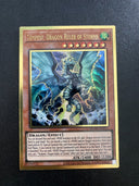 Yugioh Tempest, Dragon Ruler of Storms MGED-EN011 Premium Gold Rare Unlimited NM