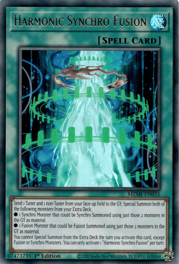 Yugioh Harmonic Synchro Fusion MZMI-EN035 Ultra Rare 1st Edition NM
