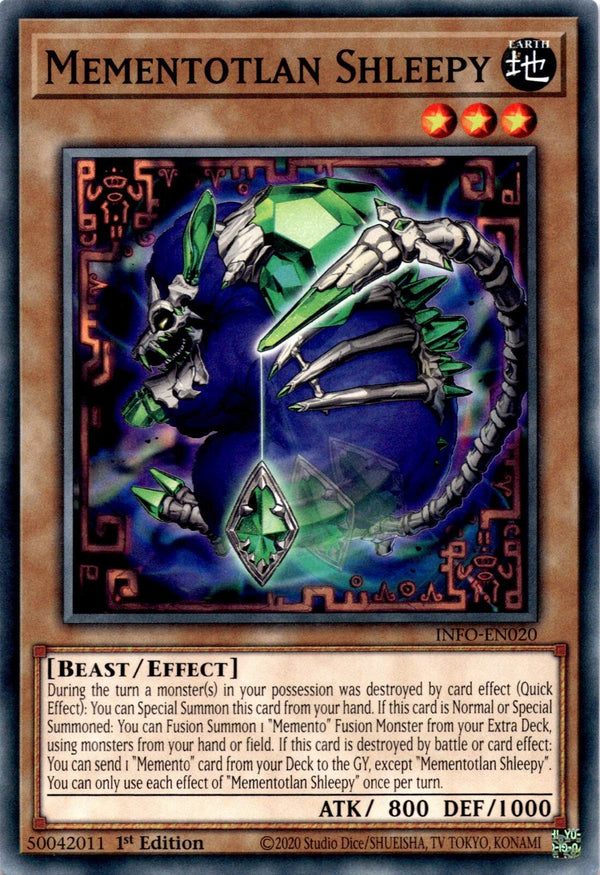 Yugioh Mementotlan Shleepy INFO-EN020 Common 1st Edition NM
