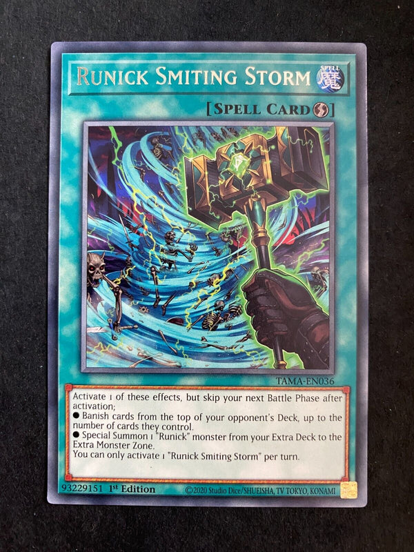 Yugioh Runick Smiting Storm TAMA-EN036 Rare 1st Edition NM