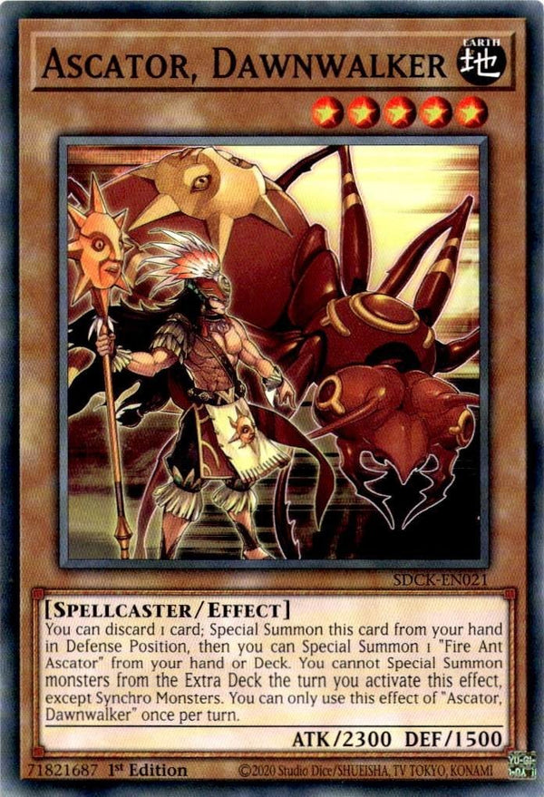 Yugioh Ascator, Dawnwalker SDCK-EN021 Common 1st Edition NM