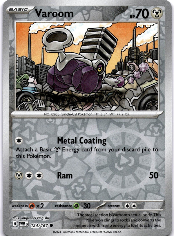 Pokemon Varoom 124/167 Twilight Masquerade Reverse Holo NM