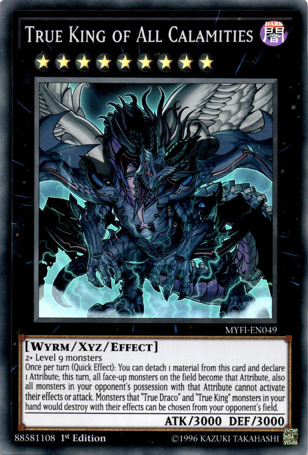 Yugioh True King of All Calamities MYFI-EN049 Super Rare 1st Edition NM