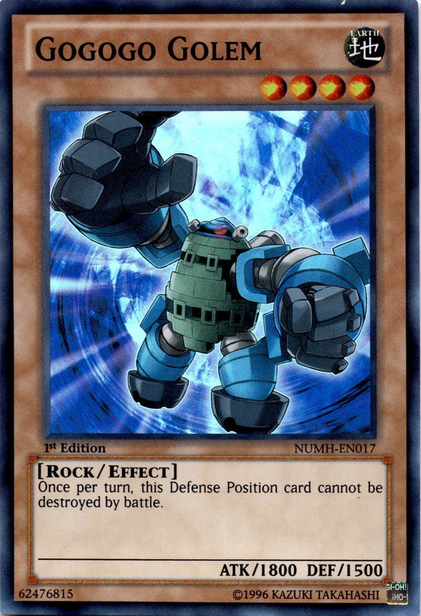 Yugioh Gogogo Golem NUMH-EN017 Super Rare 1st Edition LP