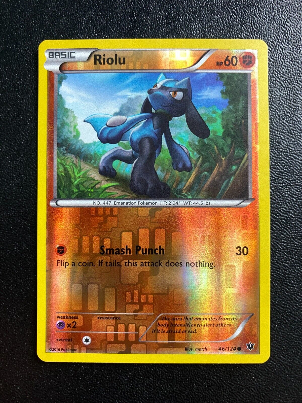 Pokemon Riolu 46/124 XY Fates Collide Reverse Holo NM