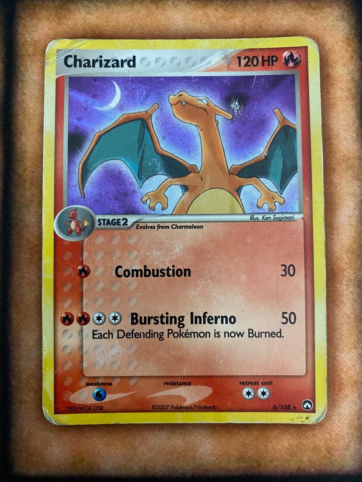 Pokemon Charizard 6/108 EX Power Keepers Holo DAMAGED