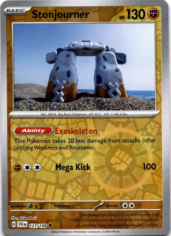 Pokemon Stonjourner 121/198 Scarlet Violet Base Reverse Holo NM