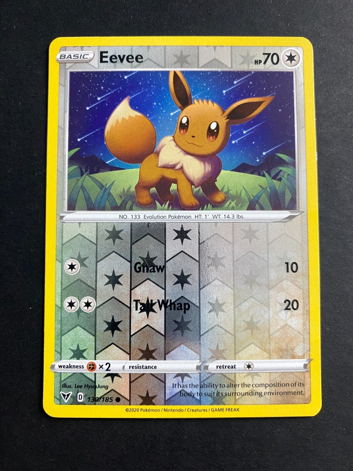 Pokemon Eevee 130/185 Vivid Voltage Reverse Holo NM