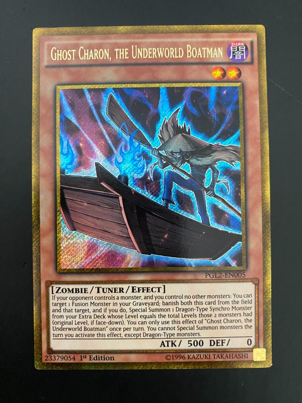 Yugioh Ghost Charon, the Underworld Boatman PGL2-EN005 P Gold Rare 1st NM/MINT