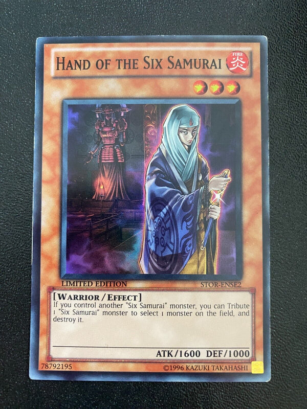 Yugioh Hand of the Six Samurai STOR-ENSE2 Super Rare Limited Edition MP/LP