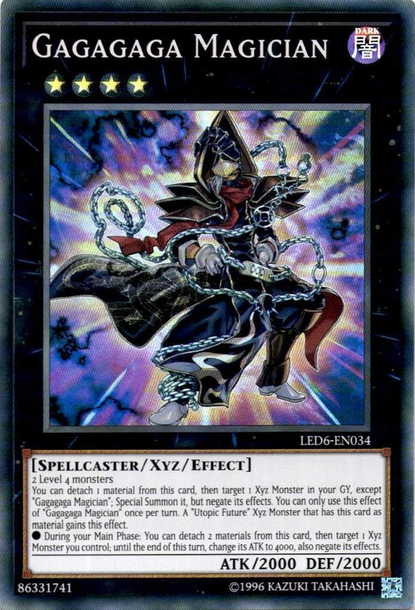 Yugioh Gagagaga Magician LED6-EN034 Super Rare 1st Edition VLP/NM