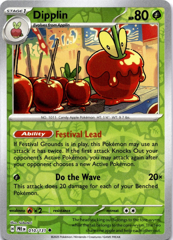 Pokemon Dipplin 010/131 Prismatic Evolutions Reverse Holo NM