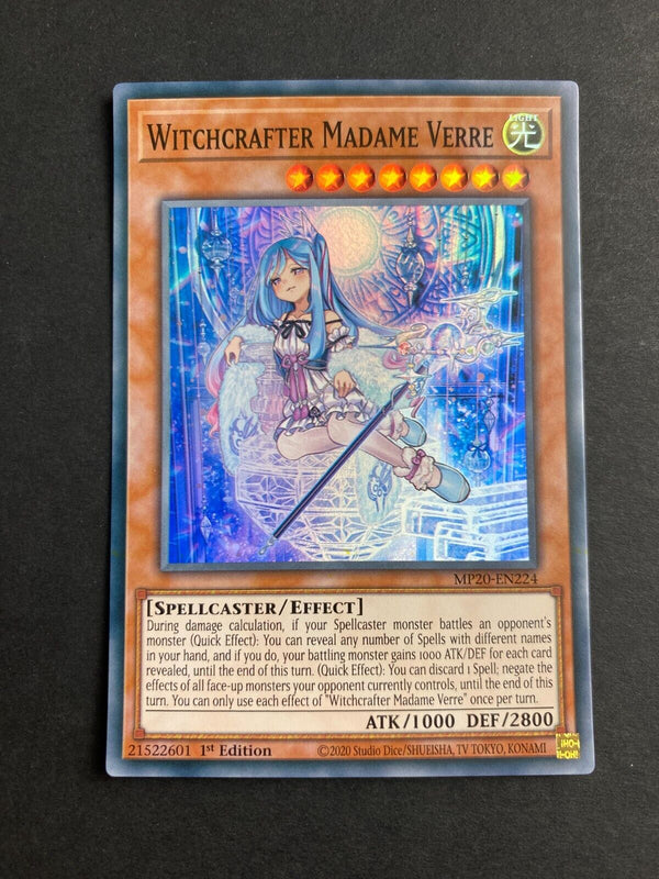 Yugioh Witchcrafter Madame Verre MP20-EN224 Super Rare 1st Edition NM