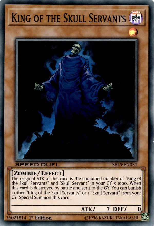 Yugioh King of the Skull Servants SBLS-EN031 Speed Duel Super Rare 1st Ed LP