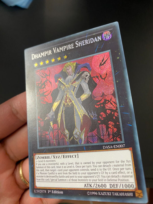 Yugioh Dhampir Vampire Sheridan DASA-EN007 Secret Rare 1st Edition NM