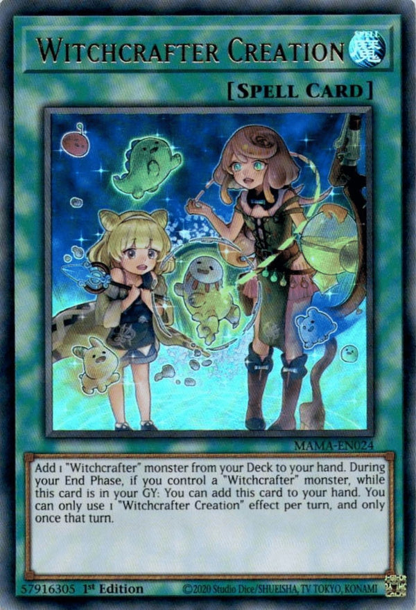 Yugioh Witchcrafter Creation MAMA-EN024 Ultra Rare 1st Edition NM