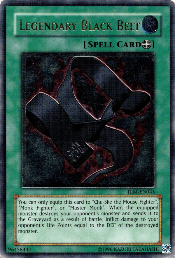 Yugioh Legendary Black Belt TLM-EN045 Ultimate Rare Unlimited Edition EURO HP