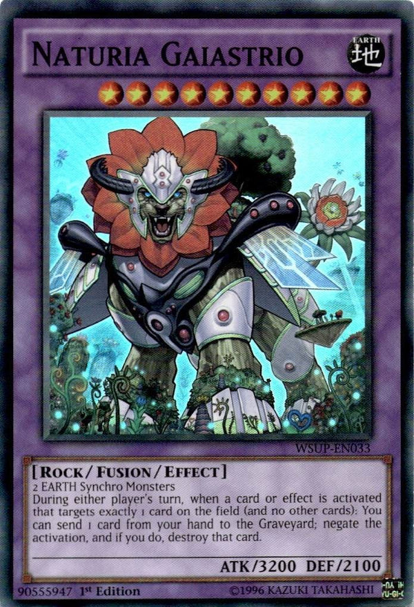 Yugioh Naturia Gaiastrio WSUP-EN033 Super Rare 1st Edition LP