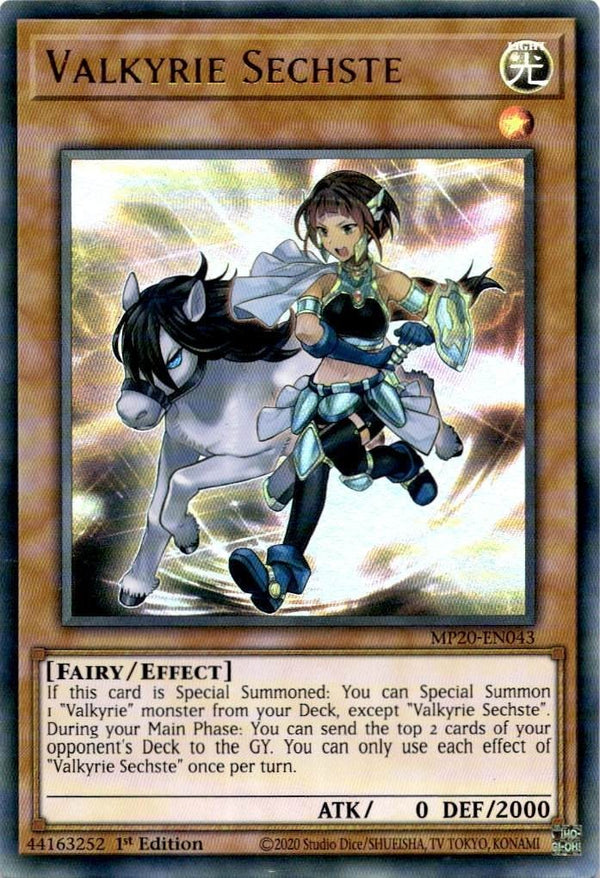 Yugioh Valkyrie Sechste MP20-EN043 Ultra Rare 1st Edition NM