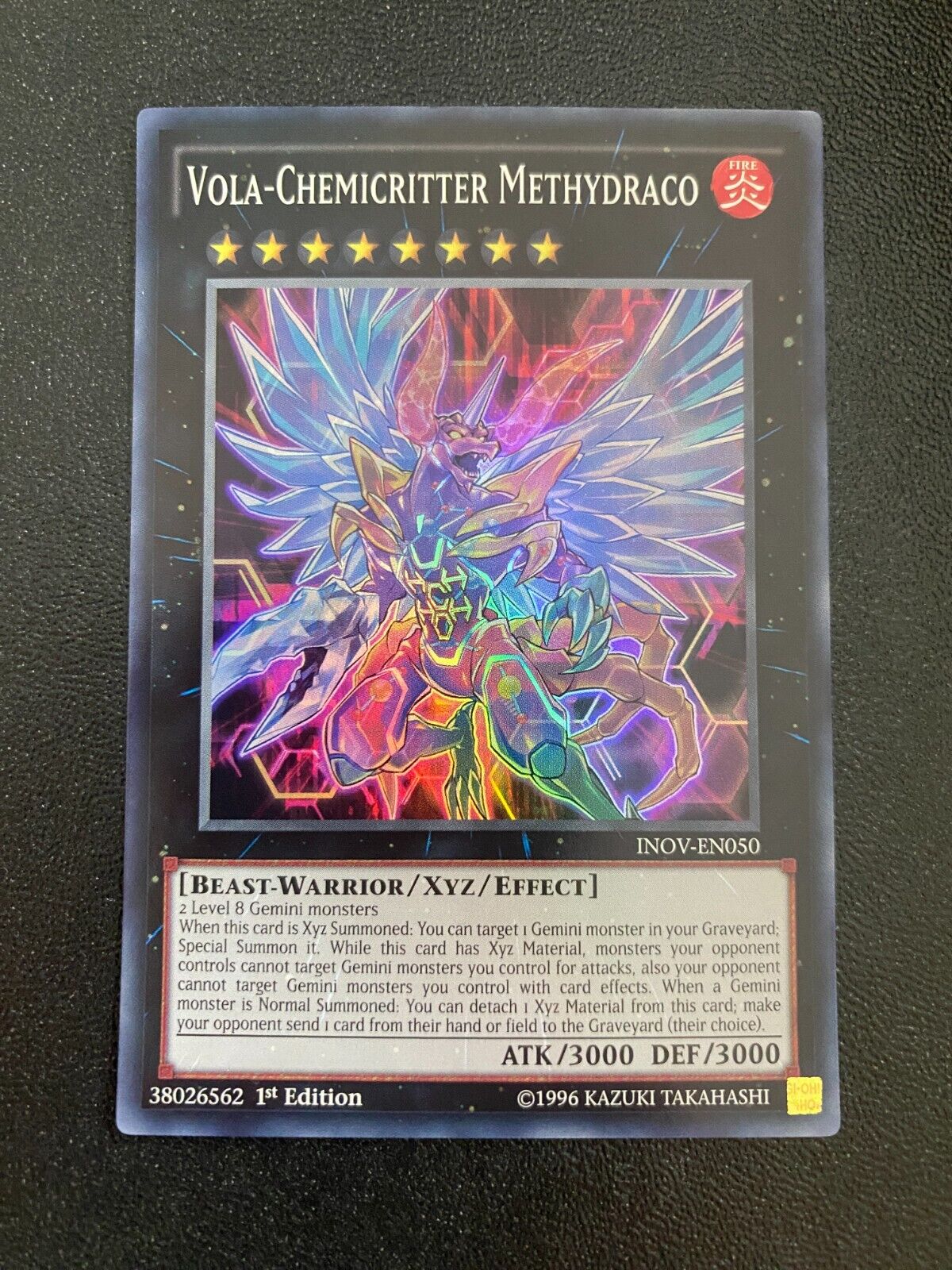 Yugioh Vola-Chemicritter Methydraco INOV-EN050 Super Rare 1st Edition NM/MINT