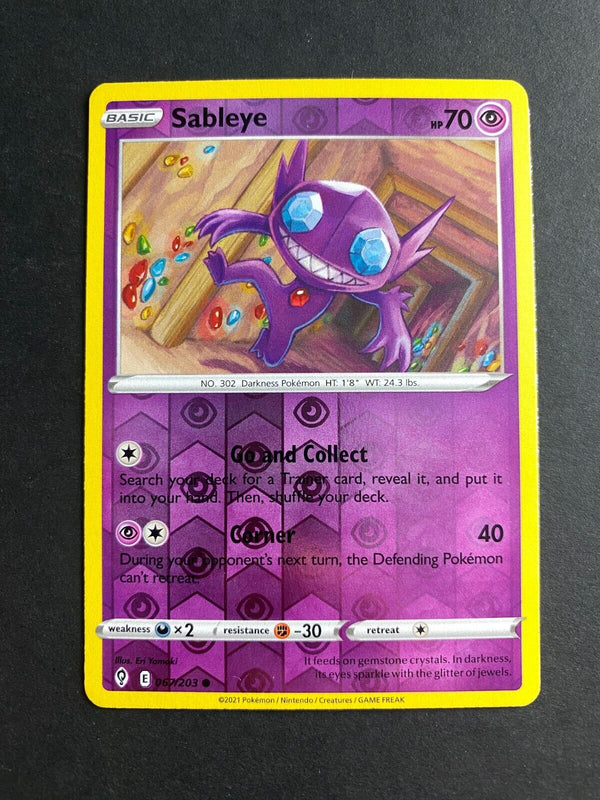 Pokemon Sableye 067/203 Evolving Skies Reverse Holo LP/NM