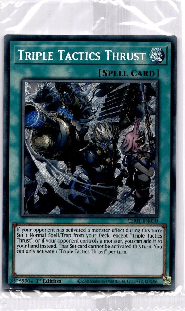 Yugioh Triple Tactics Thrust CH01-EN030 Secret Rare (Sealed) 1st Edition NM