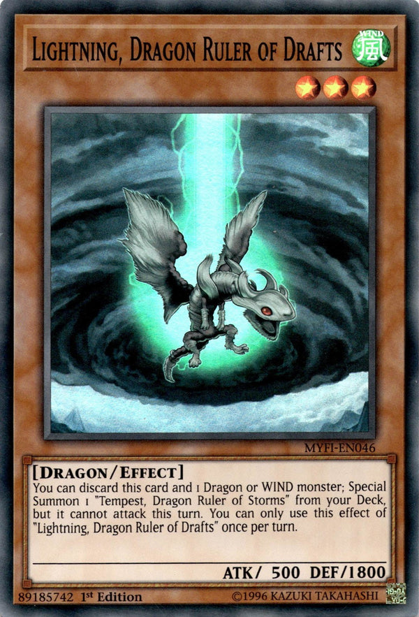 Yugioh Lightning, Dragon Ruler of Drafts MYFI-EN046 1st Edition LP