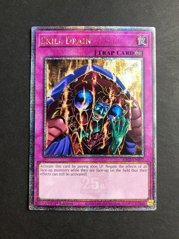 Yugioh Skill Drain RA02-EN077 Quarter Century Rare 1st Edition NM