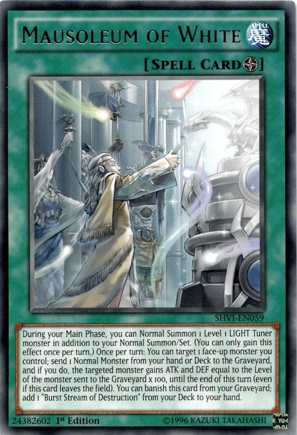 Yugioh Mausoleum of White SHVI-EN059 Rare 1st Edition MP