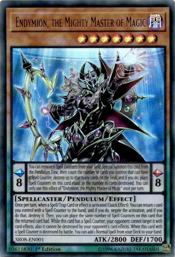 Yugioh Endymion, the Mighty Master of Magic SR08-EN001 Ultra Rare 1st Edition LP