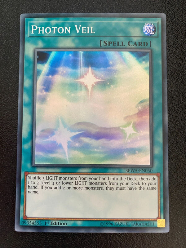 Yugioh Photon Veil SPWA-EN050 Super Rare 1st Edition NM