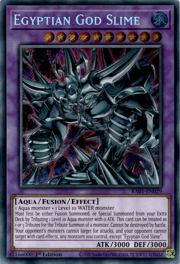 Yugioh Egyptian God Slime RA01-EN029 Secret Rare 1st Edition NM