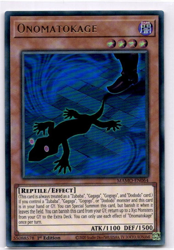 Yugioh Onomatokage MAMO-EN064 Ultra Rare 1st Edition NM