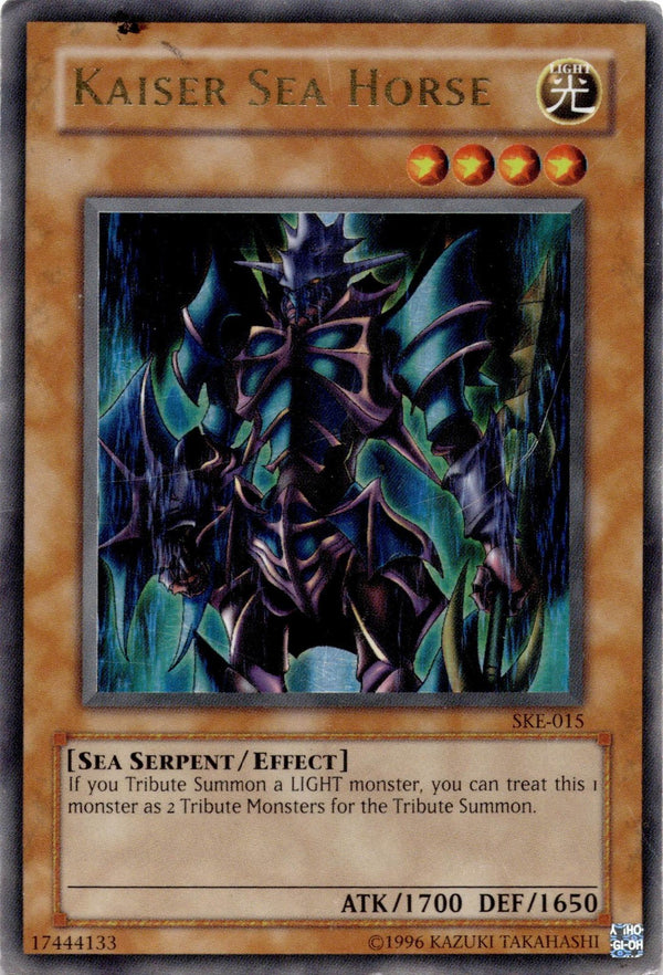 Yugioh Kaiser Sea Horse SKE-015 Ultra Rare Unlimited Edition DAMAGED